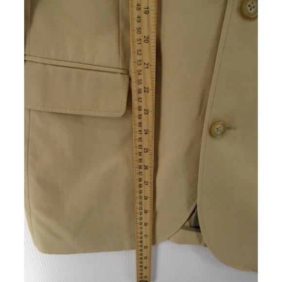 J Crew Sport Coat 40 Long Blazer Jacket Khaki Italian Fabric Cotton - Picture 4 of 12